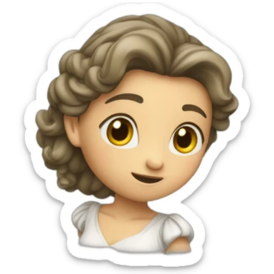 fille châtain qui fait un dab sticker