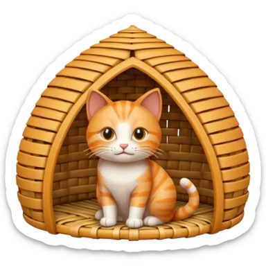 cat hut sticker