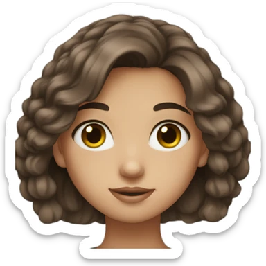 Ado fille brune yeux verts sticker