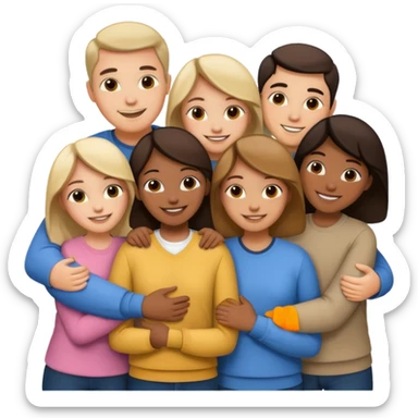 Home of rat, pig, cow, rabbit hugs sticker