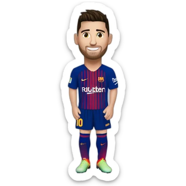 Messi et ronaldo qui se sert la main sticker