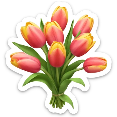 Bouquet of tulips  sticker