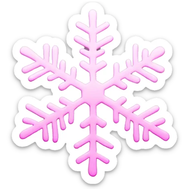 Pink snowflake sticker