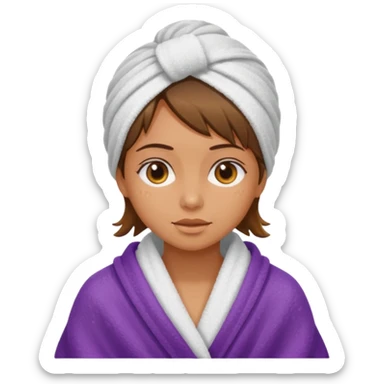 Chica saliendo de la ducha  sticker