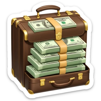 cash in a briefcase sticker