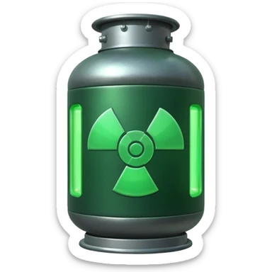 create a very realistic nuclear reactor in green color sticker