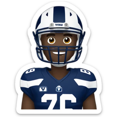 BYU football player sticker