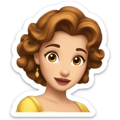 belle from beauty and the beast  sticker