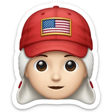 red cap the US Flag on it sticker