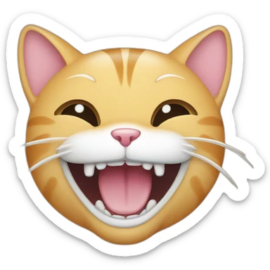 Cat crying laughing  sticker