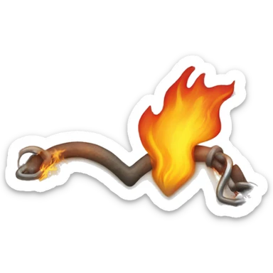 heart on fire and locked sticker