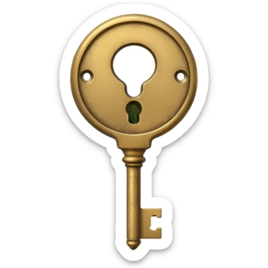key in keyhole sticker