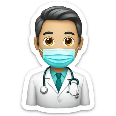 Doctor whit scalpel sticker