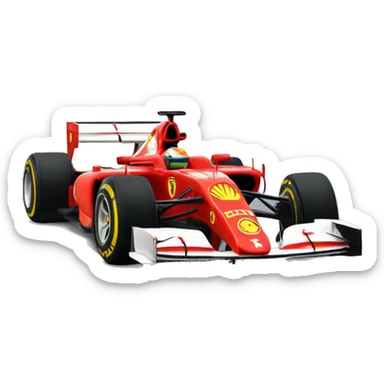 Ferrari formula one car sticker