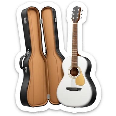 white Guitar Case sticker