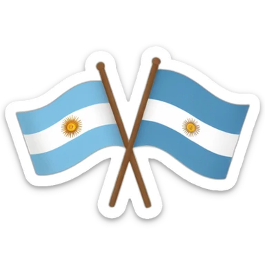 argentina and Portuguese flag sticker