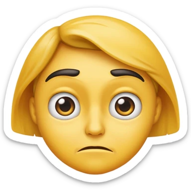 Emoji that shows suspicious reaction  sticker