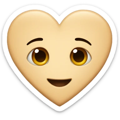 Tan heart  sticker