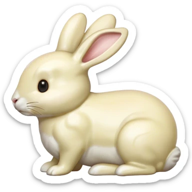 white chocolate bunny sticker