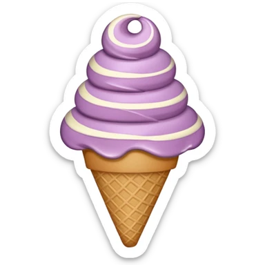 Mauve ice cream sticker