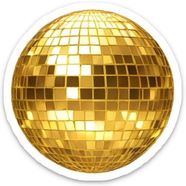 gold disco ball sticker