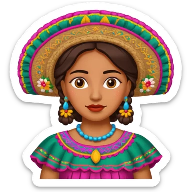 1800's mexican female sticker