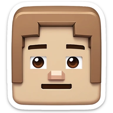 Minecraft character with a happy expression sticker