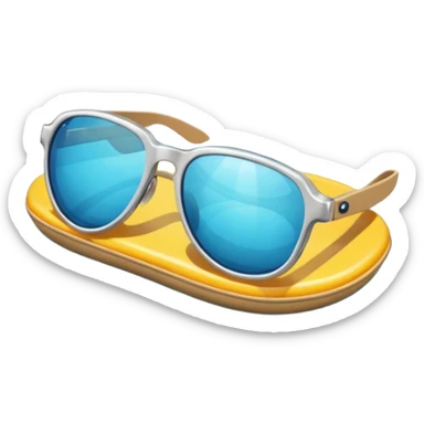 Shoe with sunglasses swimming sticker