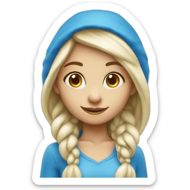 Smurf-girl sticker