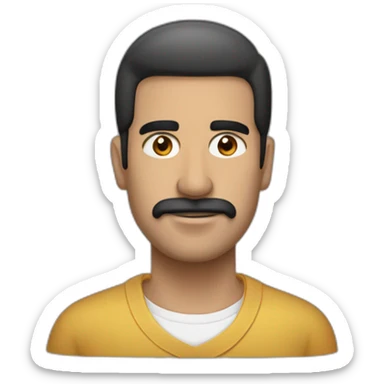 maduro pelo corto con canas sticker