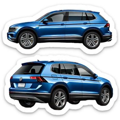 2018 model volkswagen tiguan highline blue sticker