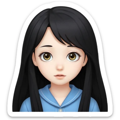 Cute anime girl sticker