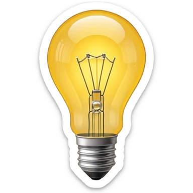 create a light-bulb that illustrates an "idea" sticker