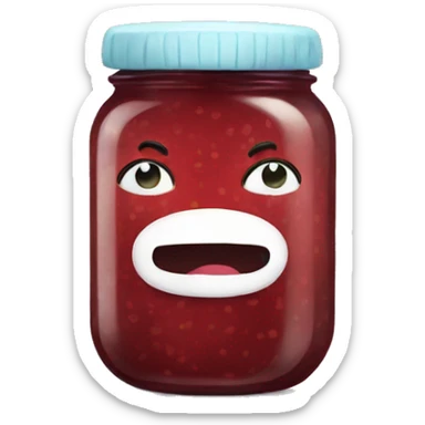 Cute jam jar sticker