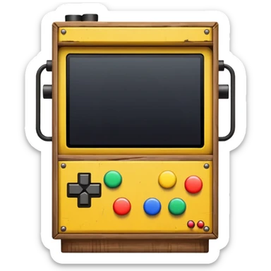 Pixel shooter cabinet sticker