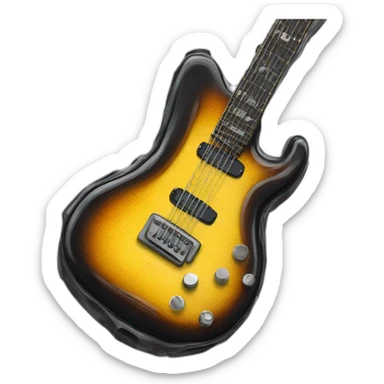 Distorsion pedal guitar sticker