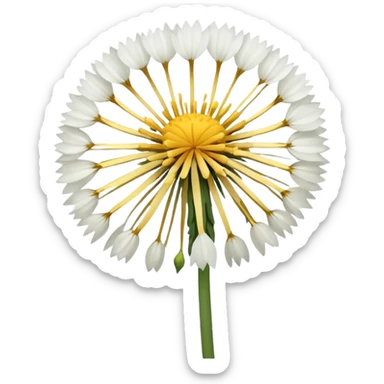 Dandelion flower emoji in white colour looks aesthetic edit better different styles types  sticker