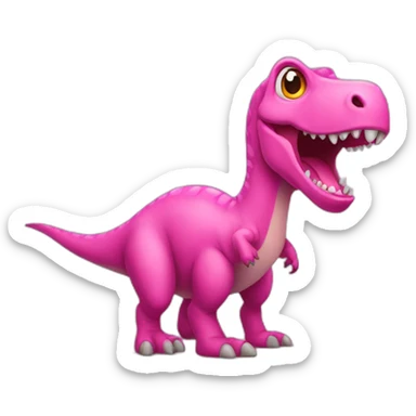 pink dinosaur sticker