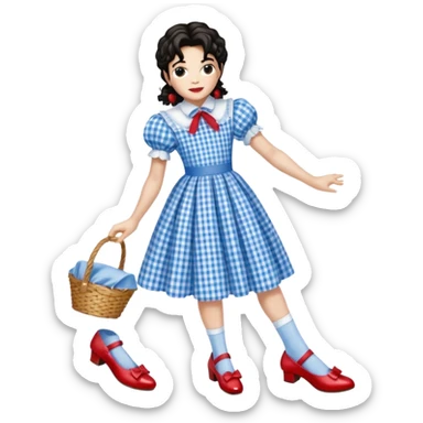 Michel Jackson as Dorothy from the wizard of oz sticker
