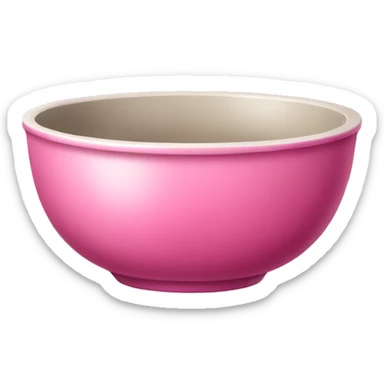 Pink realistic bowl  sticker