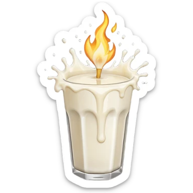 Fire works made of milk sticker