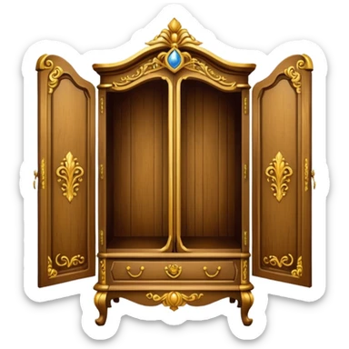 the lady who was turned into a wardrobe by magic, a character from the fairy tale Beauty and the Beast sticker