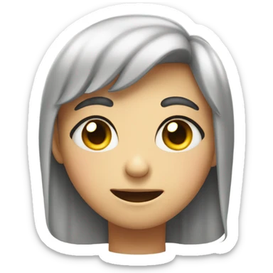 🥹 with heart on the head sticker