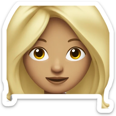 Blonde girl with macbook sticker