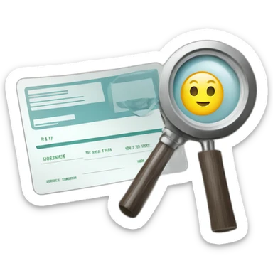 magnifying glass hovering over drivers license sticker