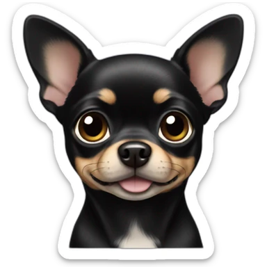 all black chihuahua sticker