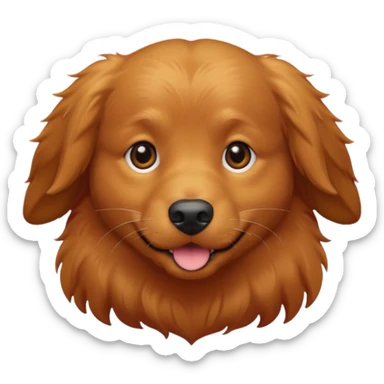 Dark red golden retriever  sticker