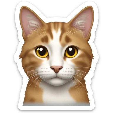 Carmel cat Norwegian Forest breed sticker