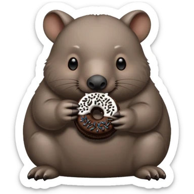 Wombat eating a oreo sticker