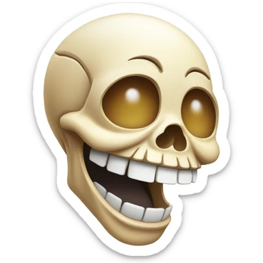 Skull laughing crying sticker